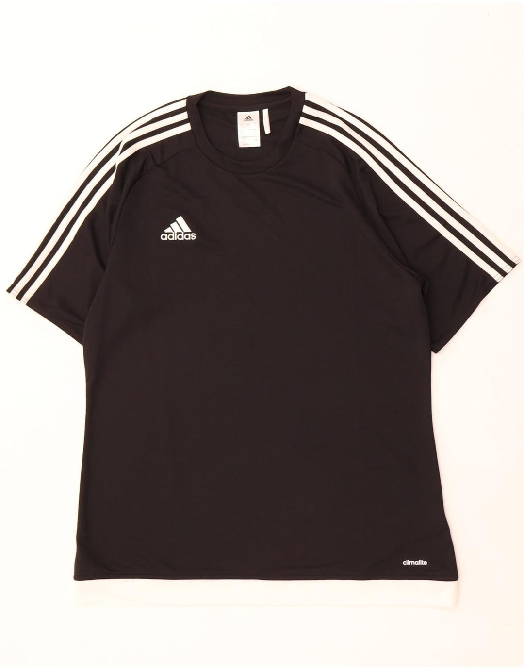 Adidas Herren Climalite T-Shirt Top Large Schwarz Colourblock Polyester