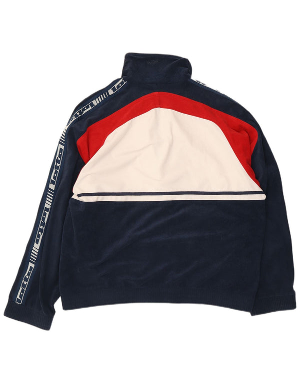 Lotto Herren-Trainingsanzugoberteil, UK-Größe 40/42, Größe L, Marineblau, Farbblock