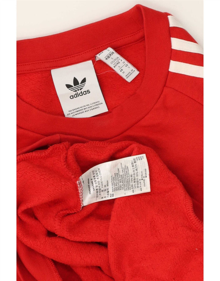 Adidas Herren Grafik-Sweatshirt-Pullover, klein, rote Baumwolle