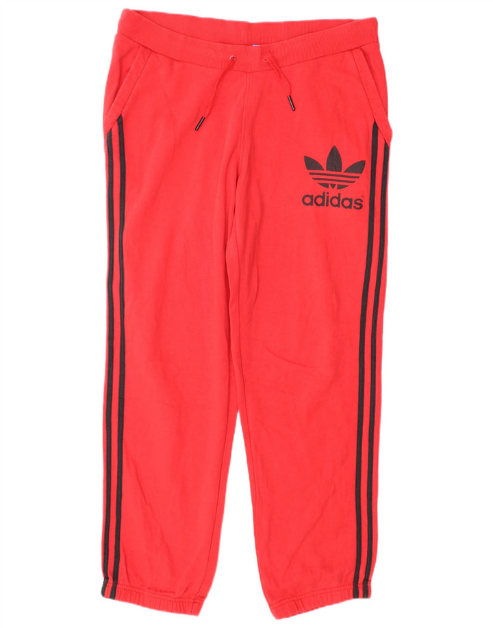 Adidas Herren-Trainingshose mit Grafik, mittelrot, Baumwolle