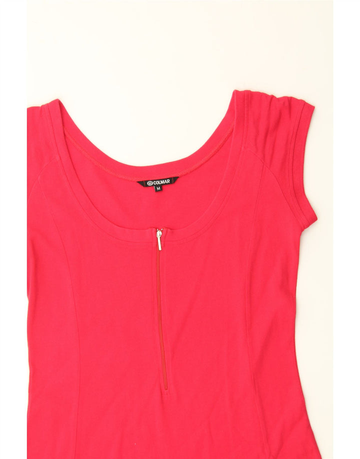 COLMAR Womens A-Line Dress UK 12 Medium Red Cotton Vintage Colmar and Second-Hand Colmar from Messina Hembry 