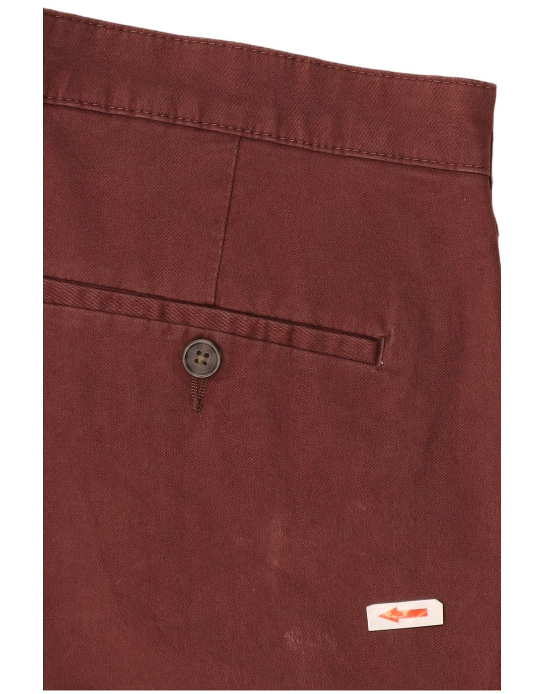 Marks & Spencer Herren-Chinoshorts W32, mittlere Burgunderrote Baumwolle