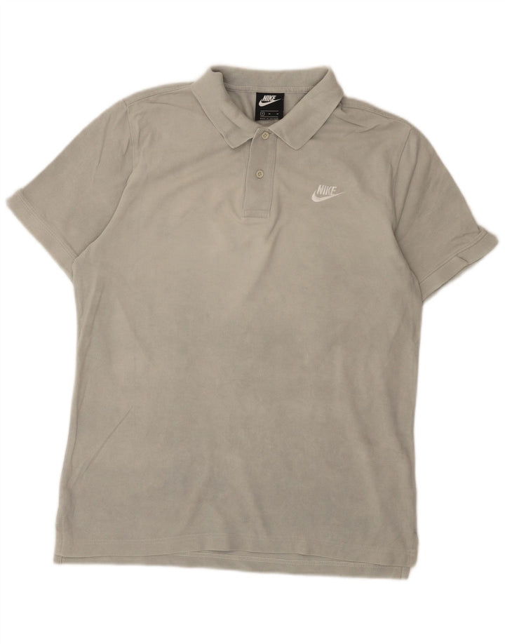 Nike Herren-Poloshirt aus mittelgrauer Baumwolle