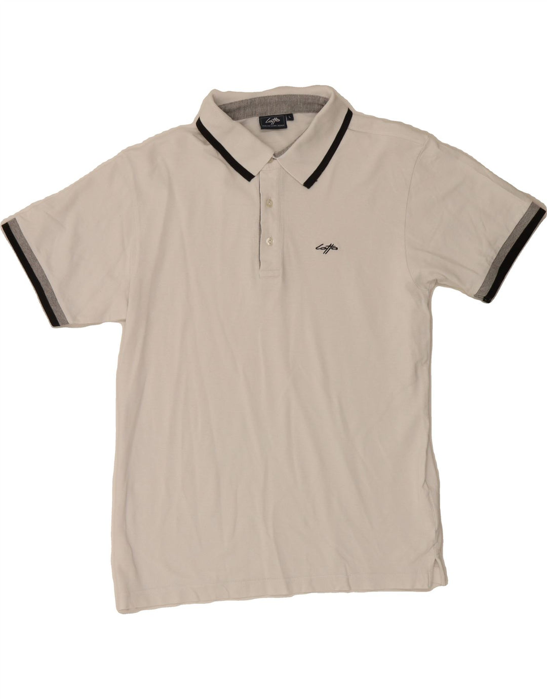 LOTTO Mens Polo Shirt Large White Cotton Vintage Lotto and Second-Hand Lotto from Messina Hembry 