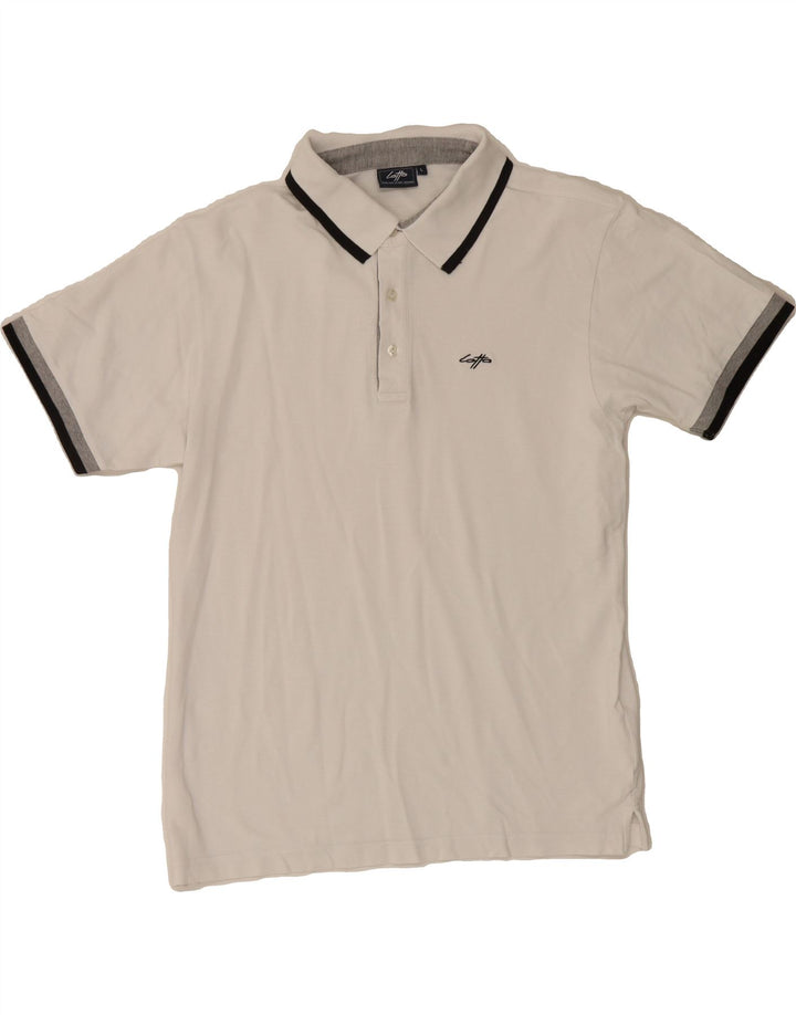 LOTTO Mens Polo Shirt Large White Cotton Vintage Lotto and Second-Hand Lotto from Messina Hembry 