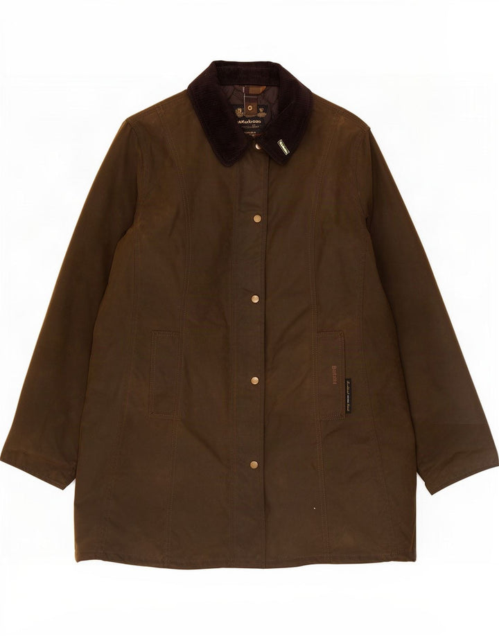 Barbour Damenmantel aus gewachster Baumwolle, UK 20 2XL Khaki