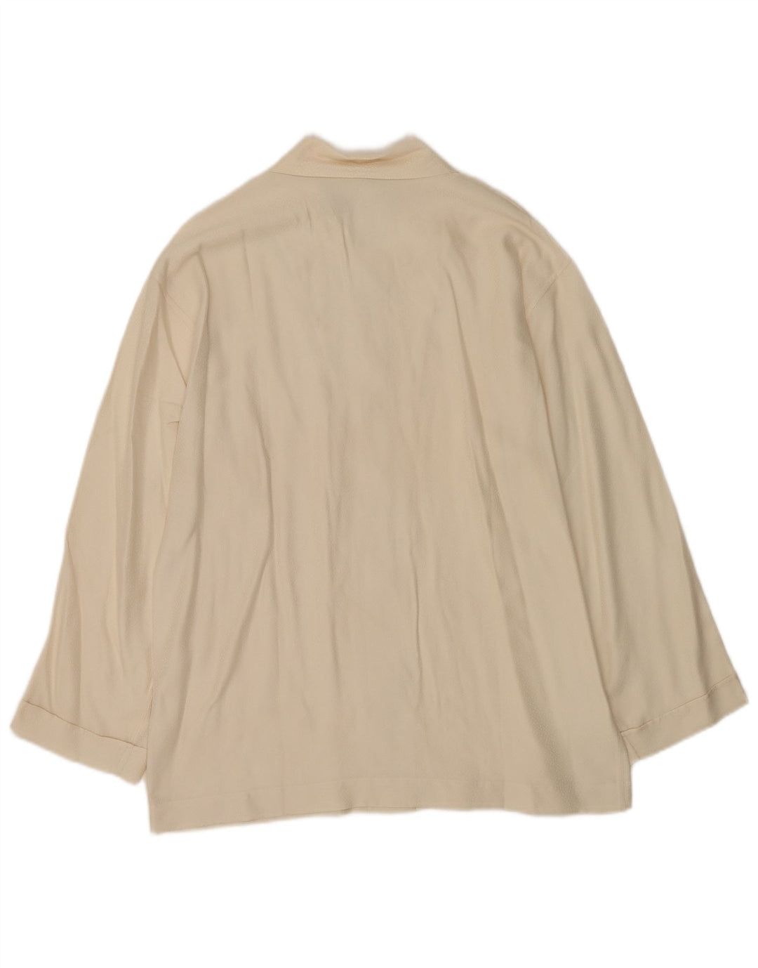 Vintage Damen Hemdbluse IT 46 Große cremefarbene Seide