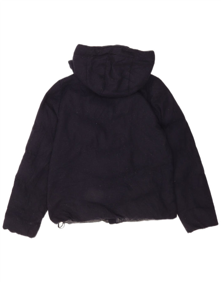 Gap Wattierte Damenjacke mit Kapuze, UK 14, mittelmarineblaue Wolle