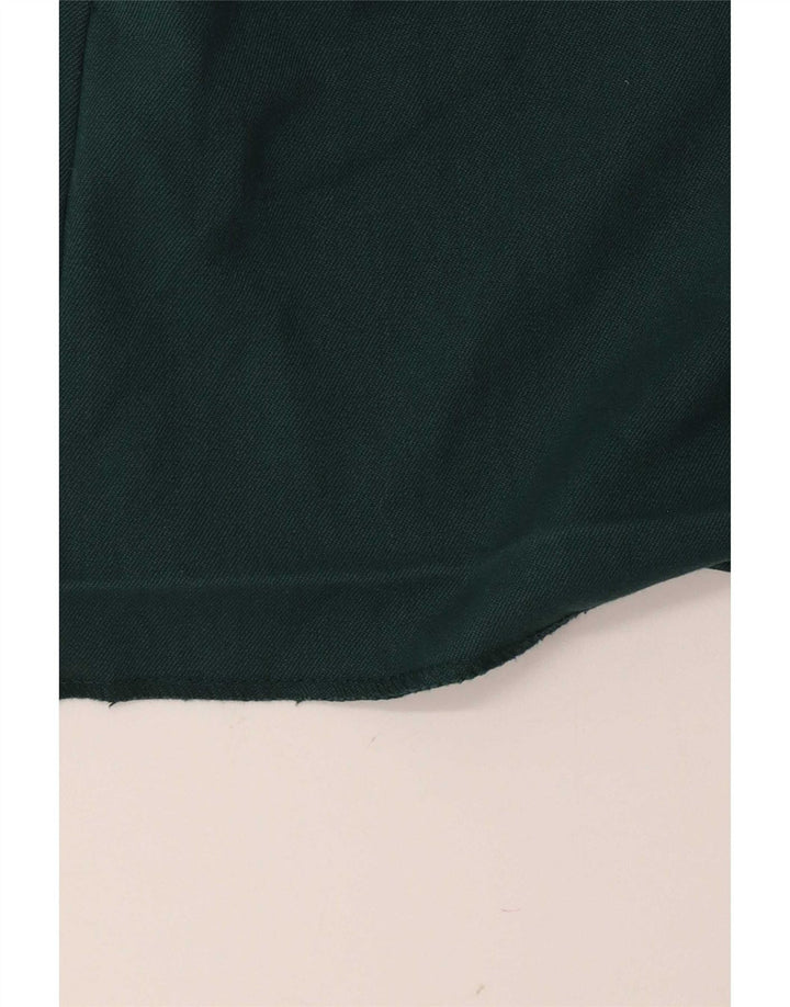 Zara Damen High Rise Casual Shorts Large W32 Grün Polyester