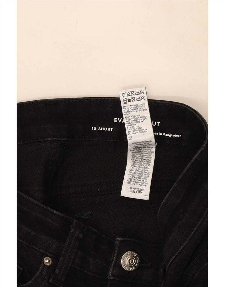Marks & Spencer Damen Eva Bootcut Jeans UK 10 Small W27 L27 Schwarz