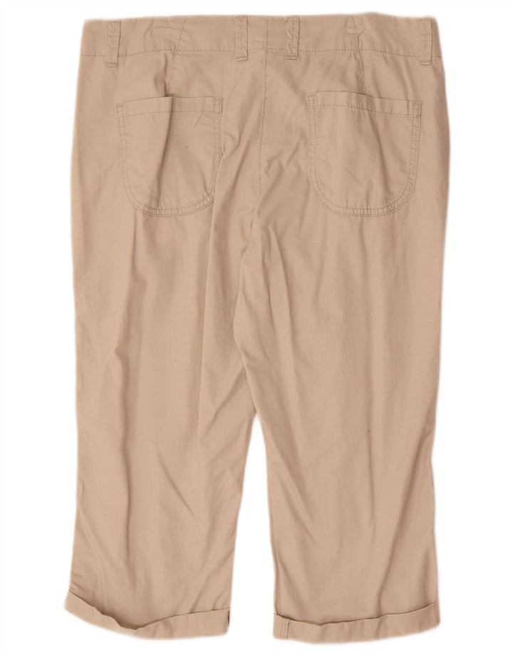 Marks & Spencer Damen Bermudashorts UK 12 Medium W32 Beige Baumwolle
