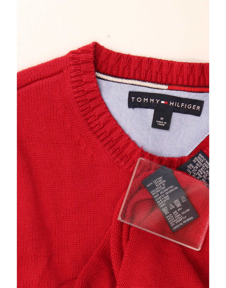 Tommy Hilfiger Herren-Pullover mit U-Boot-Ausschnitt, mittleres Burgunderrot