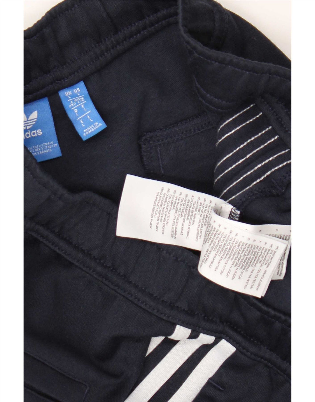 Adidas Herren Crop-Trainingshose, groß, marineblau, Polyester