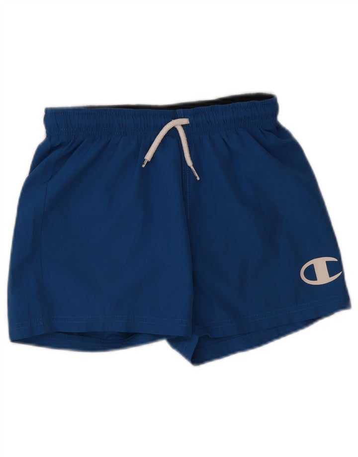 Champion Sportshorts mit Grafik für Jungen, 9–10 Jahre, mittelblaues Polyester