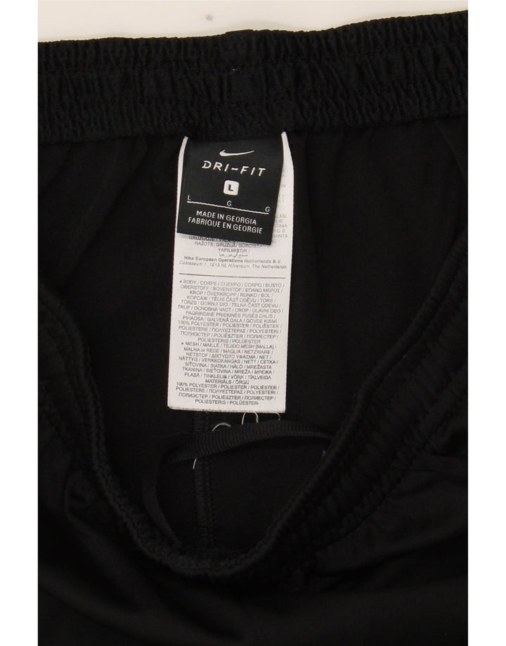 Nike Herren Dri Fit Trainingshose, groß, schwarzes Farbblock-Polyester