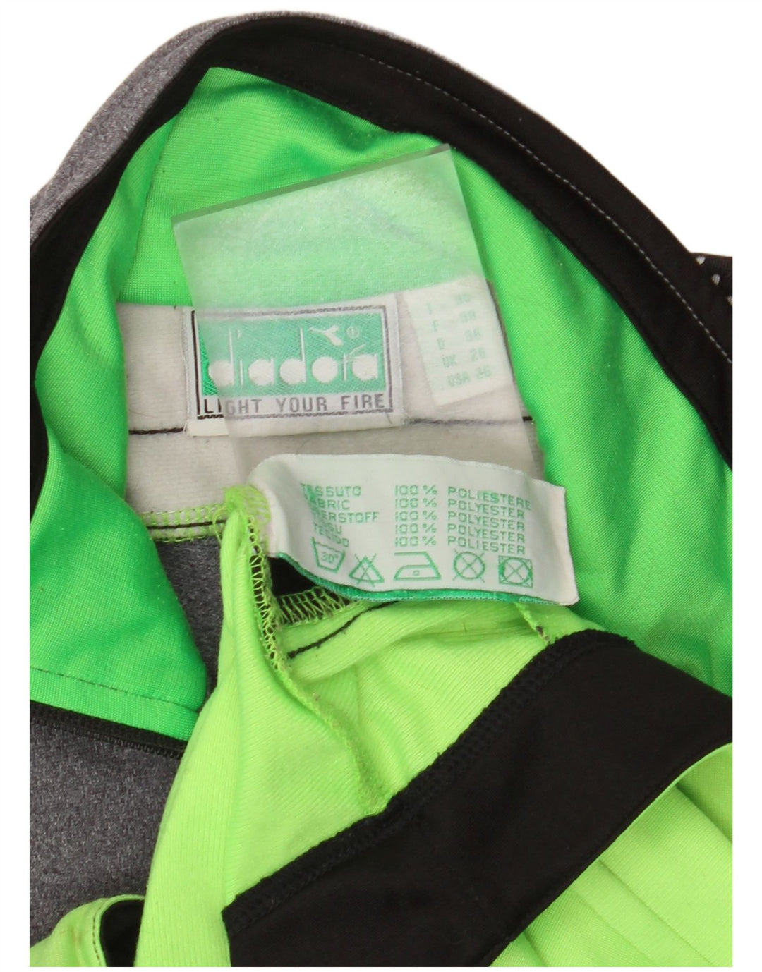 Diadora Jungen-Trainingsanzug-Top-Jacke, 13–14 Jahre, graues Colourblock-Polyester