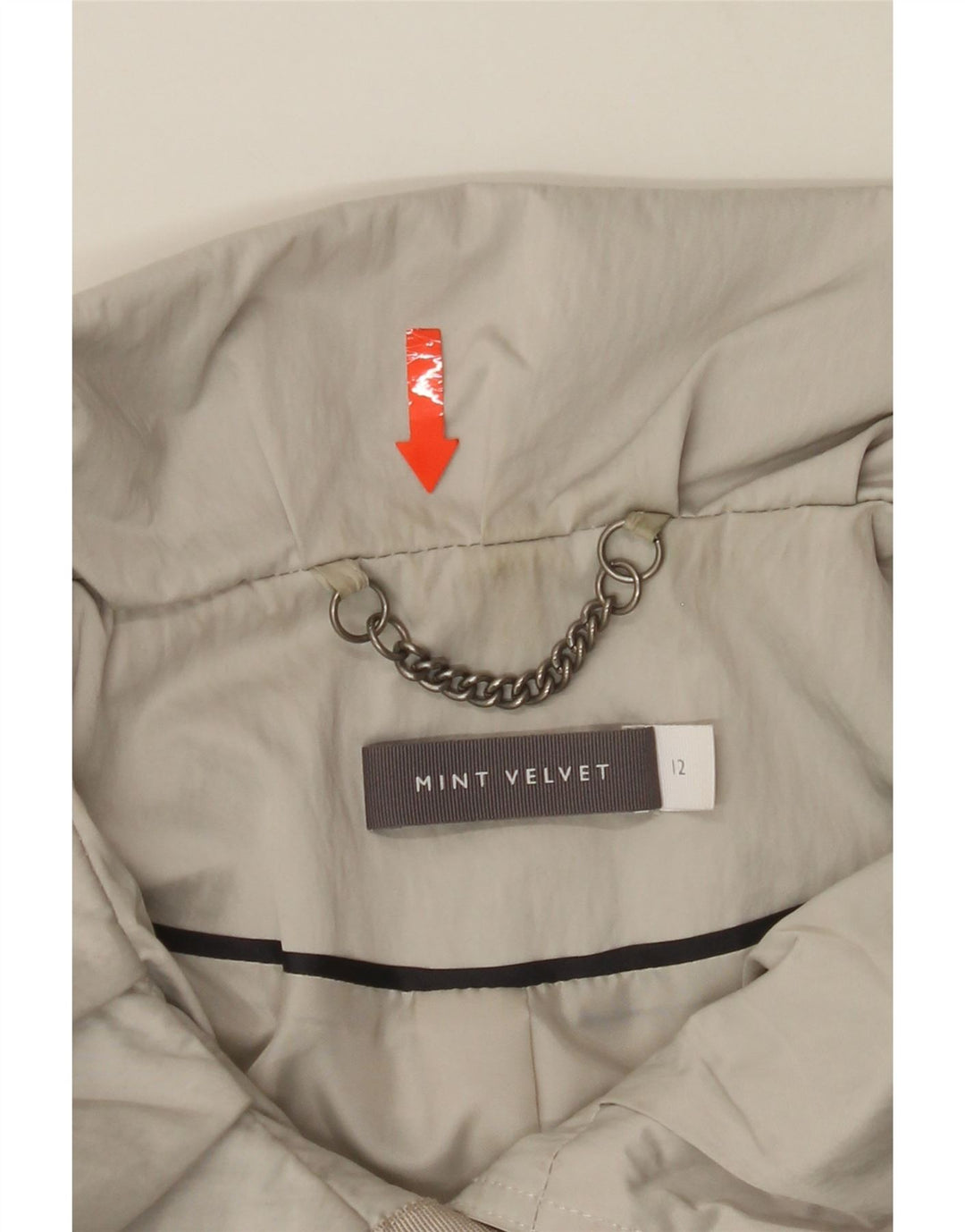 MINT VELVET Womens Rain Jacket UK 12 Medium Beige Polyester Vintage MINT VELVET and Second-Hand MINT VELVET from Messina Hembry 