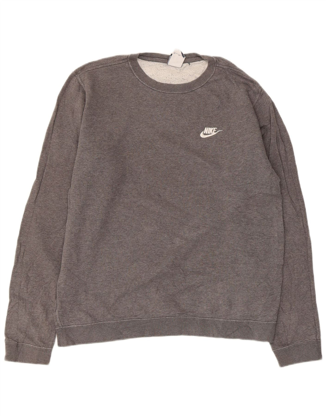 Nike Herren-Sweatshirt-Pullover aus mittelgrauer Baumwolle