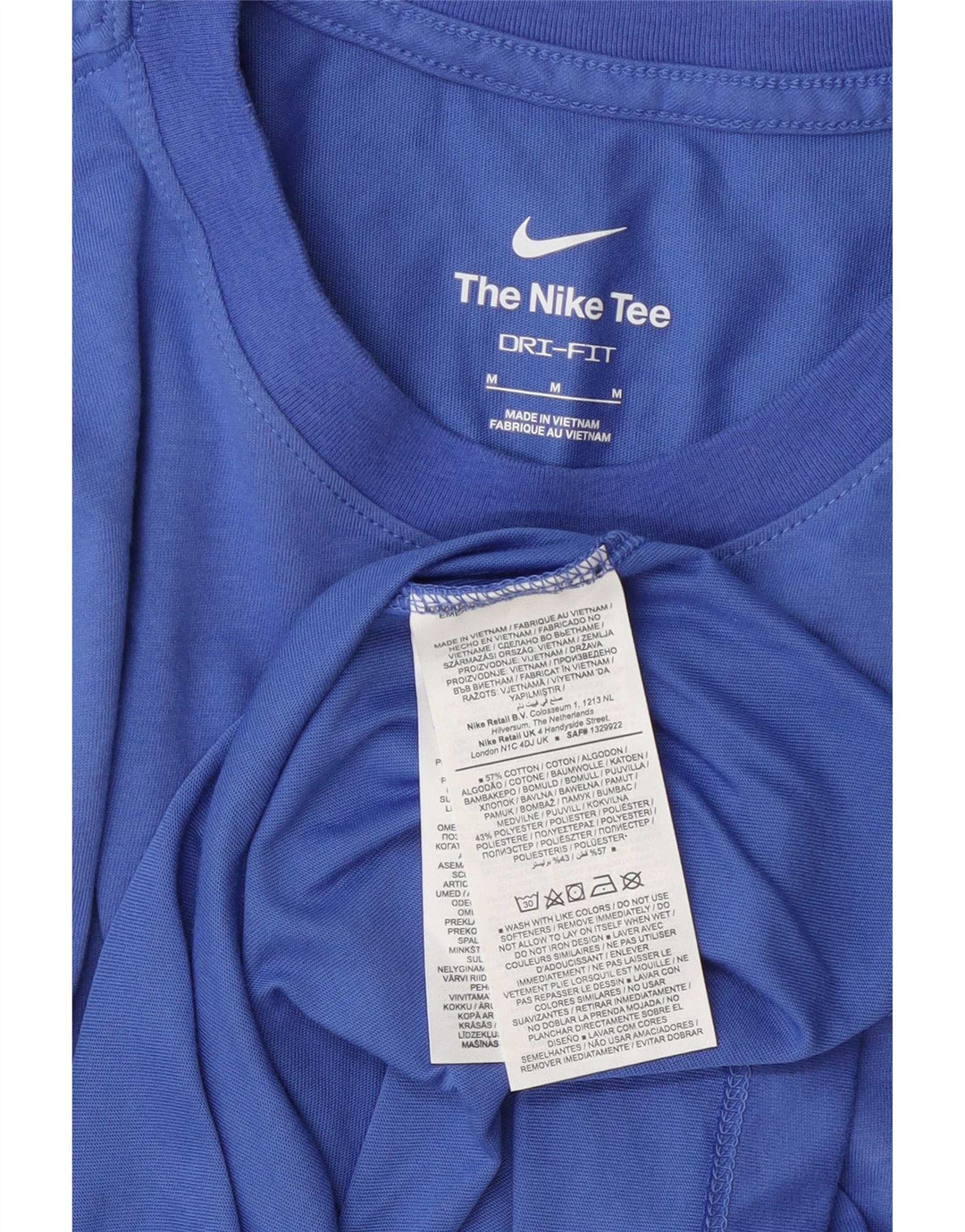 Nike Herren-T-Shirt mit Grafik, mittelblaue Baumwolle