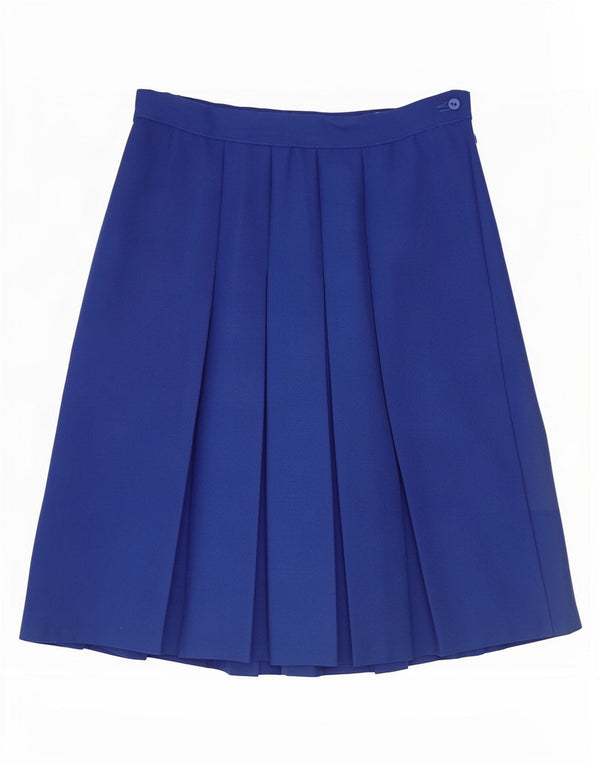 Emreco Damen Messerfaltenrock UK 16 Large W30 Blaue Schurwolle