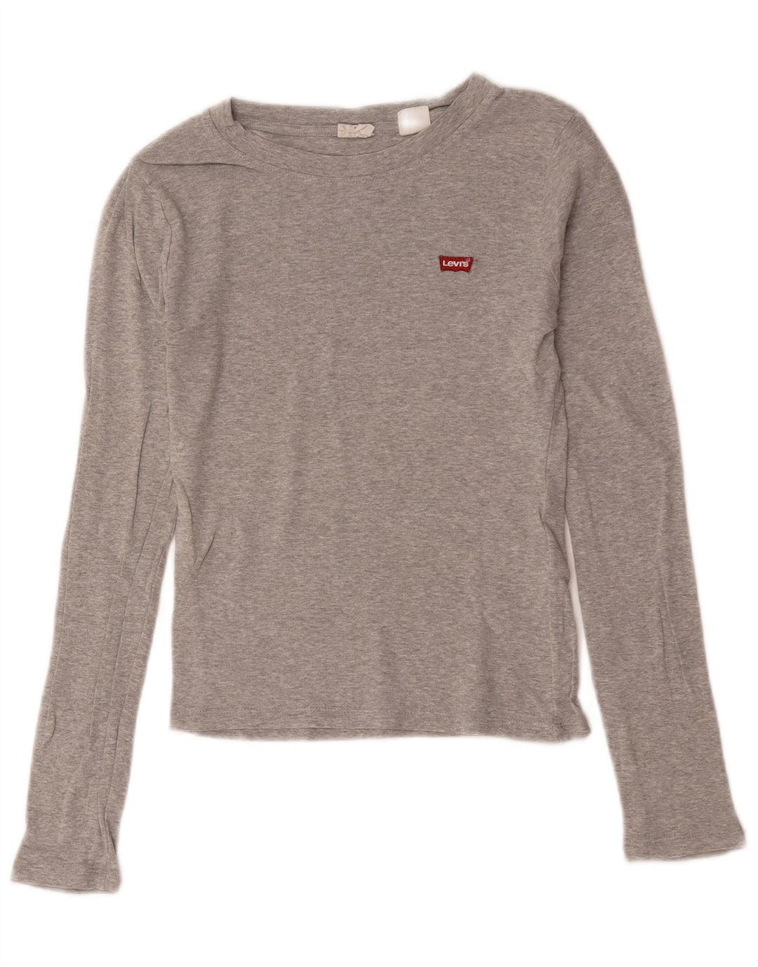 Levi's Damen Top Langarm UK 2 2XS Graue Baumwolle