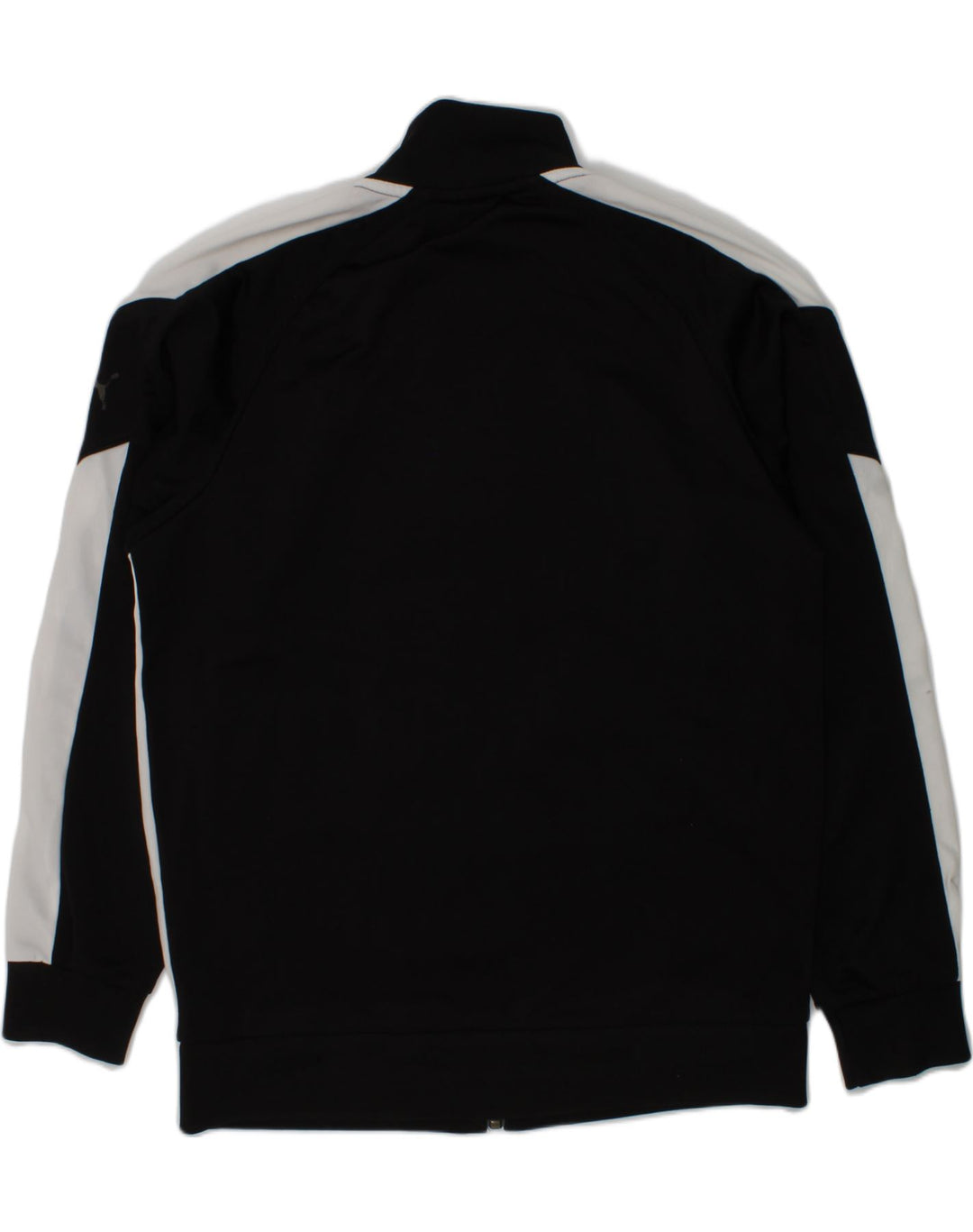 PUMA Boys Tracksuit Top Jacket 9-10 Years Black Colourblock Polyester | Vintage Puma | Thrift | Second-Hand Puma | Used Clothing | Messina Hembry 