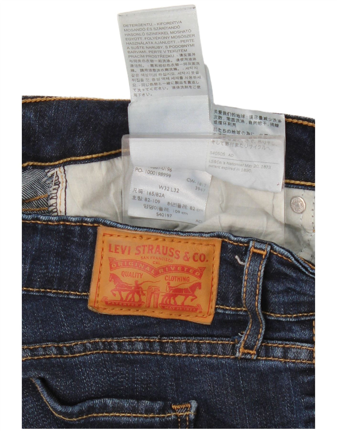 Levi's Damen 711 Skinny Jeans W32 L27 Blaues Lyocell