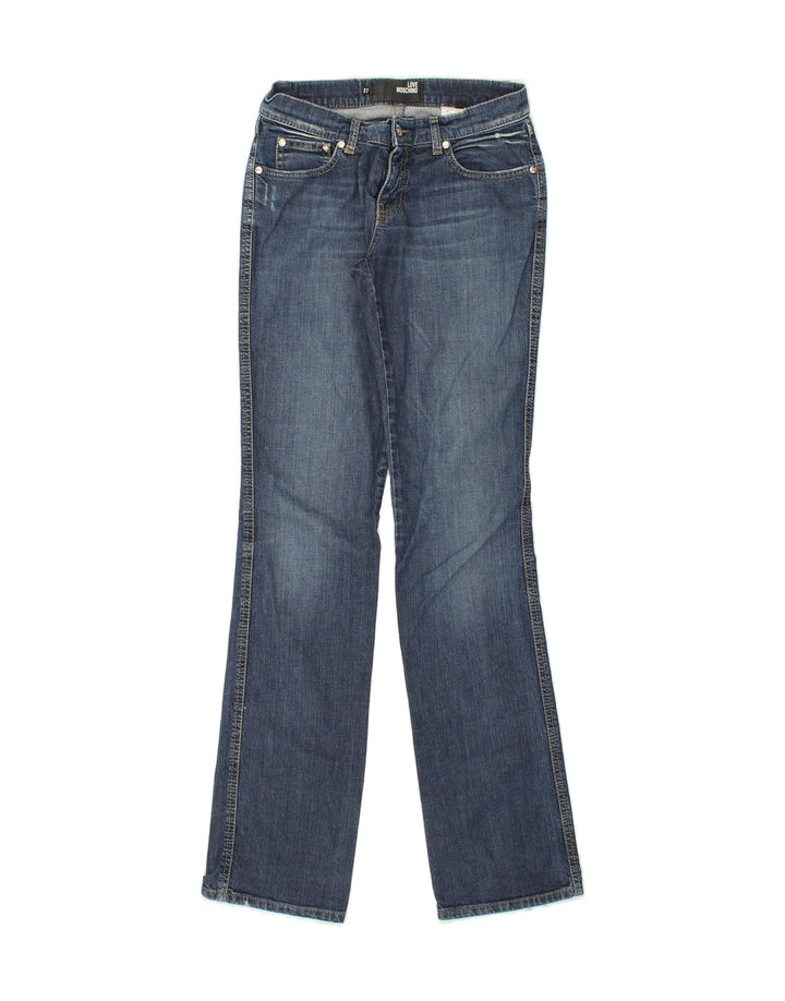 MOSCHINO Womens Straight Jeans W27 L33 Blue Cotton Vintage Moschino and Second-Hand Moschino from Messina Hembry 