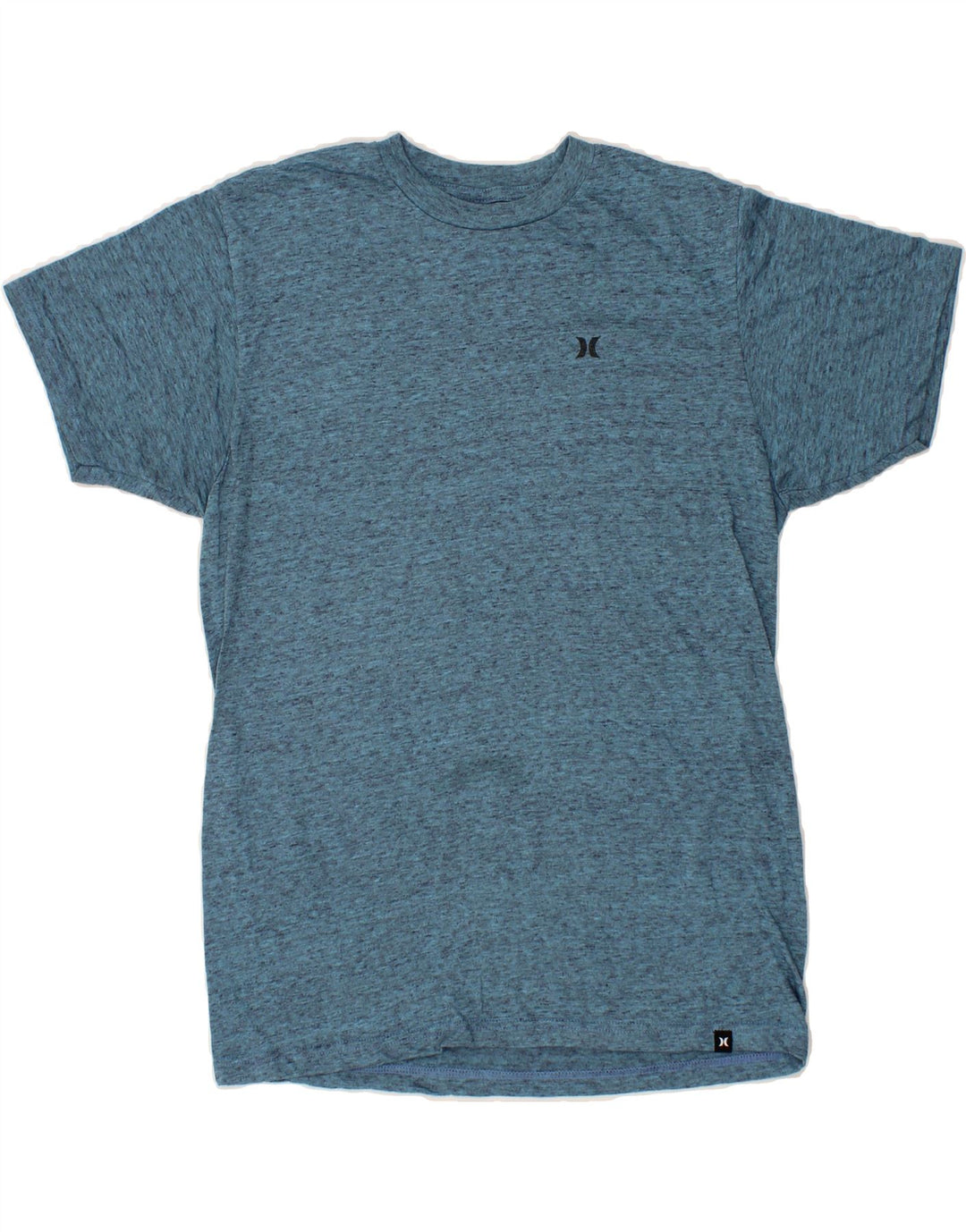 HURLEY Mens T-Shirt Top Medium Blue Flecked Polyester Vintage Hurley and Second-Hand Hurley from Messina Hembry 