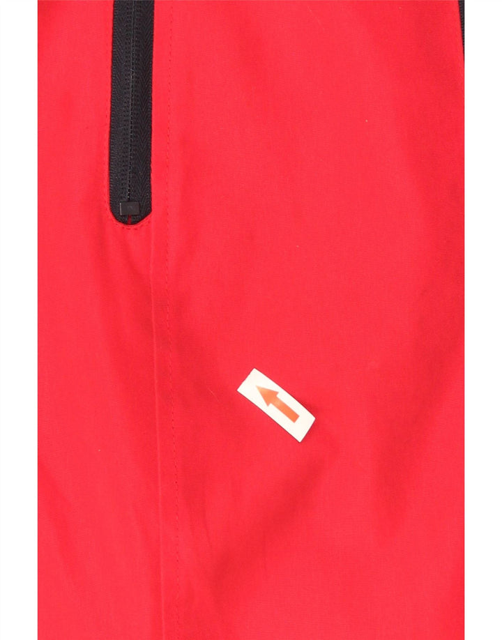 Nautica Herren-Regenmantel mit Kapuze, UK 12, mittelrot, Polyester