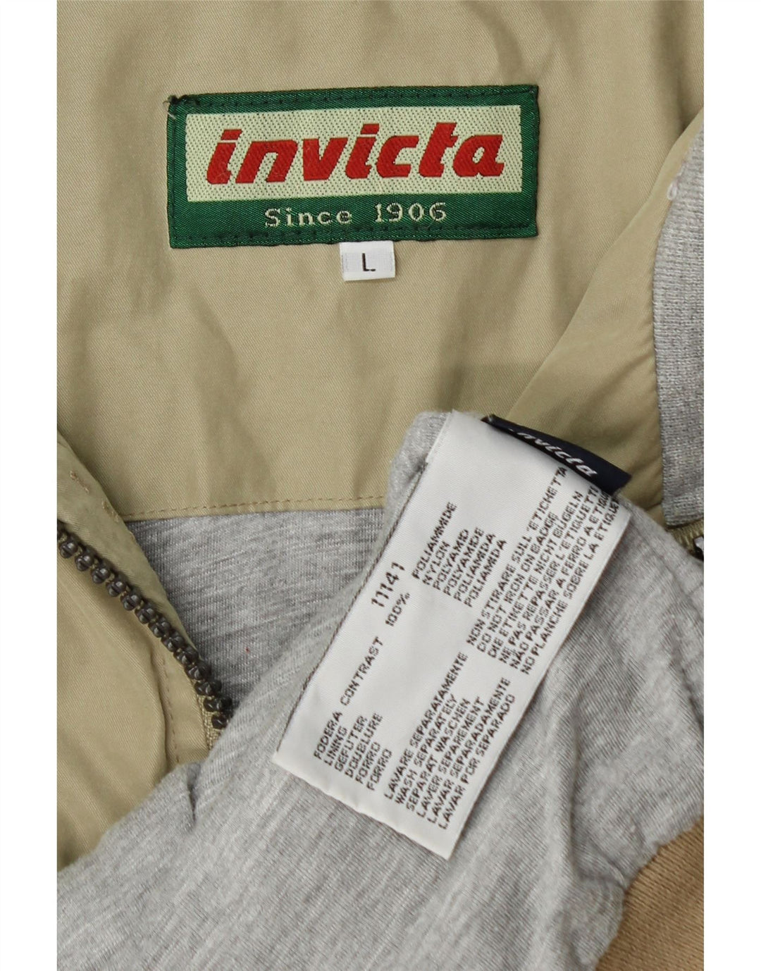 Invicta Herren Bomberjacke UK 40 Large Khaki Polyamid