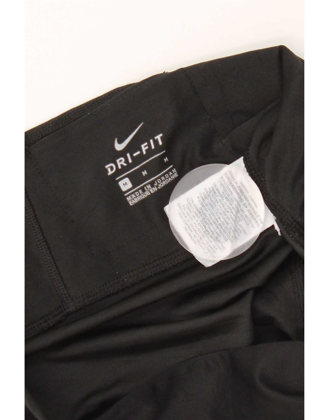 Nike Damen Dri Fit Leggings UK 14 Mittelschwarzes Colourblock-Polyester