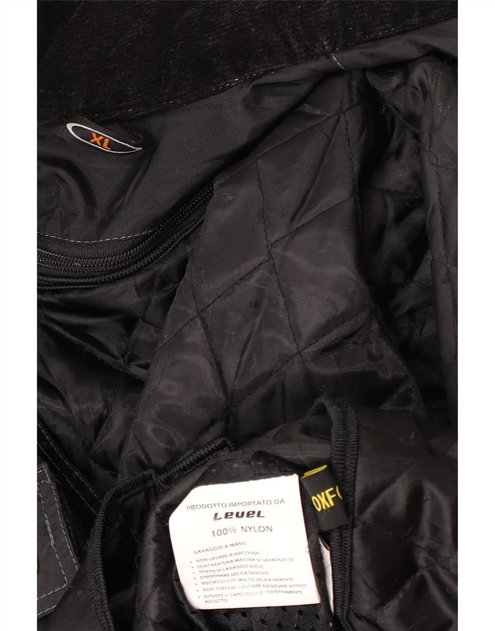 Oxford Herren Racer Jacke UK 42 XL Schwarz Nylon