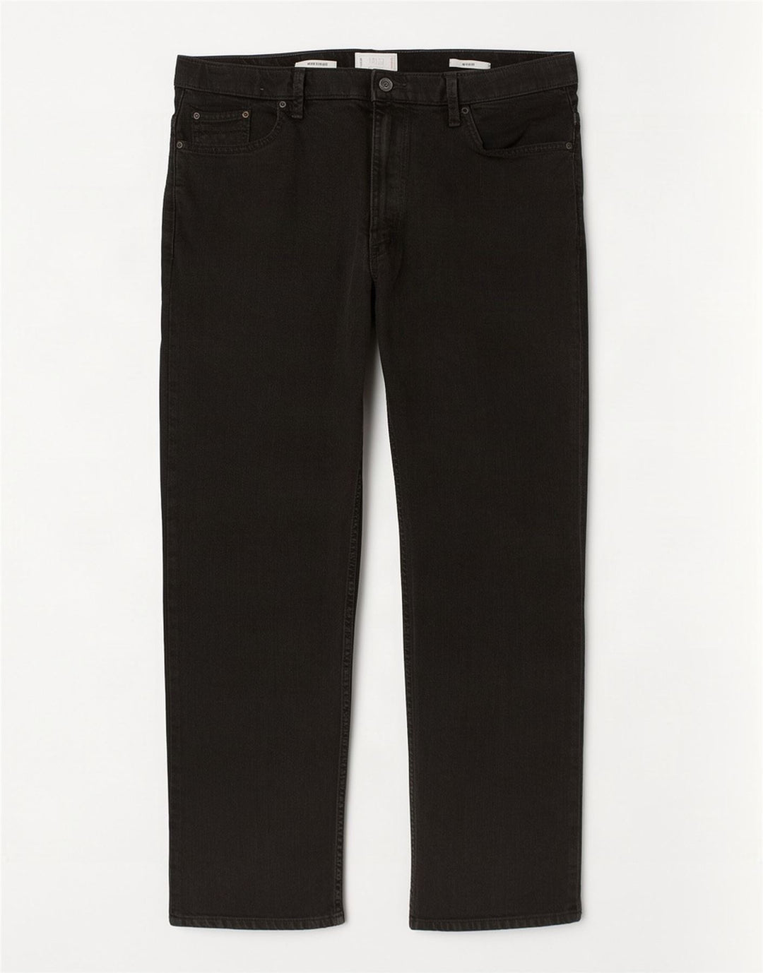 Marks & Spencer Herren-Jeans mit normaler Passform, gerade Passform, W38, L31, schwarze Baumwolle