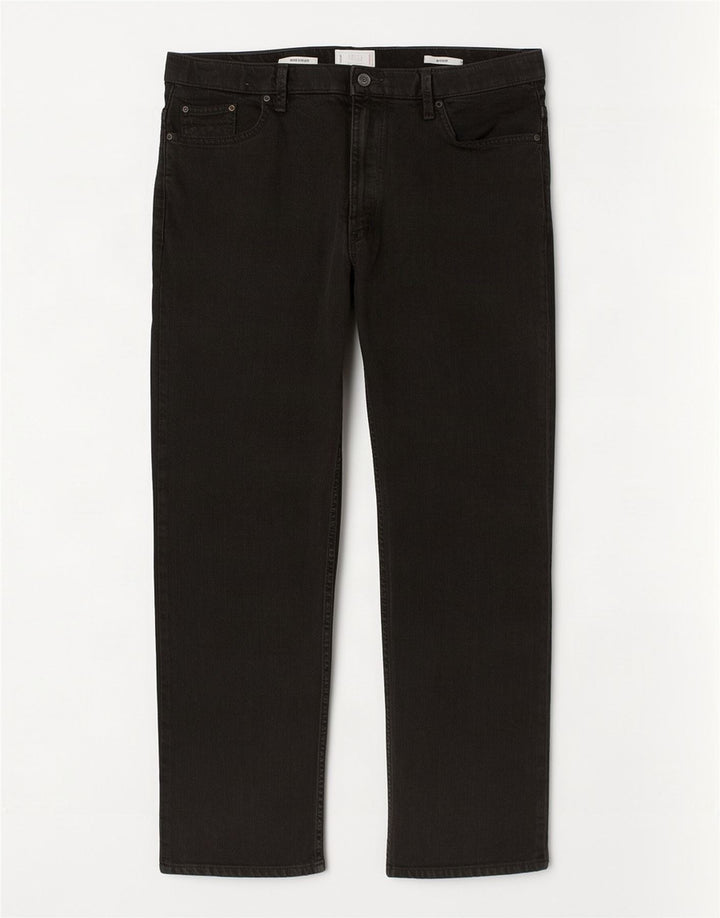Marks & Spencer Herren-Jeans mit normaler Passform, gerade Passform, W38, L31, schwarze Baumwolle