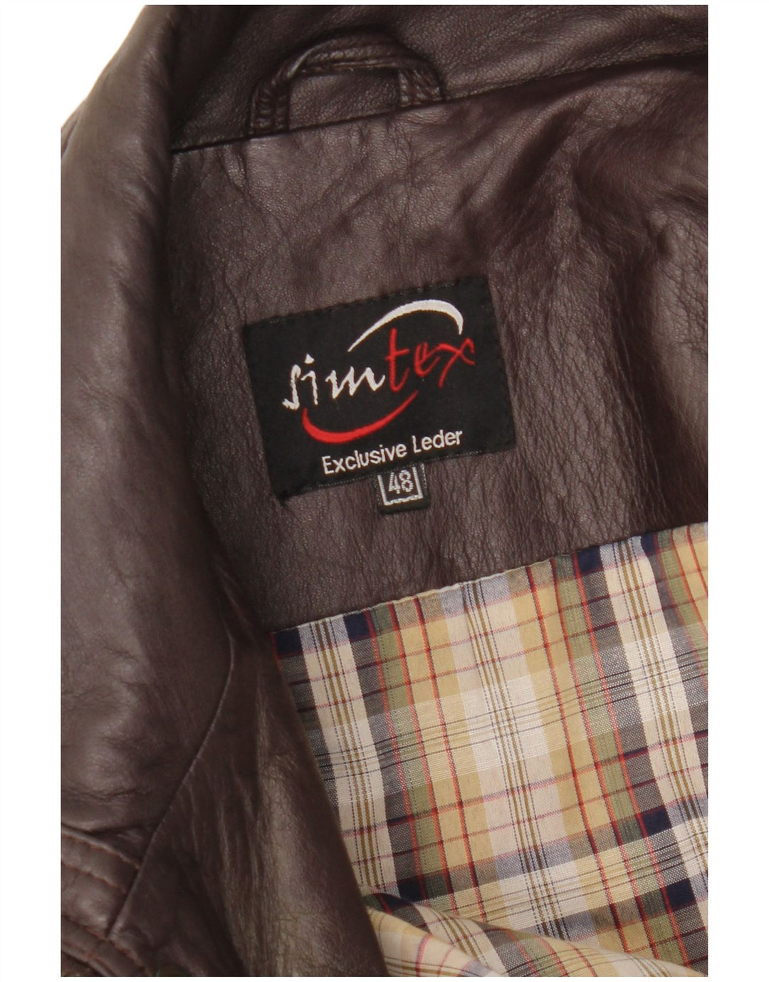 Vintage Herren Lederjacke IT 48 Mittelbraunes Leder