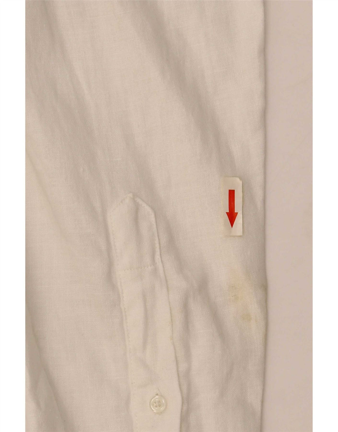 Trussardi Herrenhemd, Größe 43, großes weißes Leinen