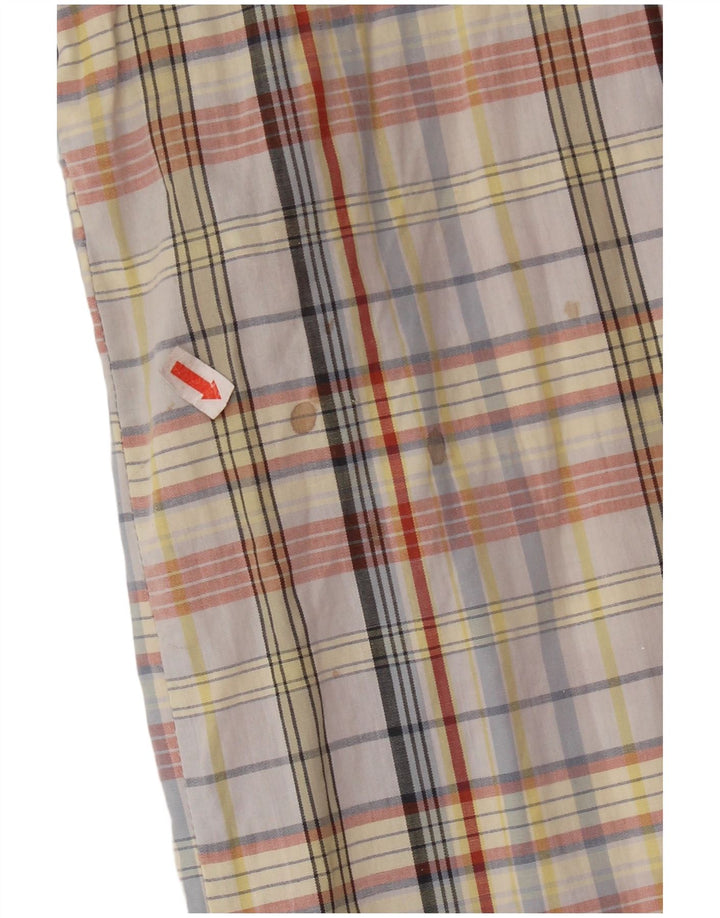 Vintage Damen Hemdkleid UK 14 Medium Mehrfarbig karierte Baumwolle