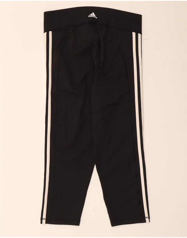 Adidas Damen Aeroready Capri Leggings UK 16/18 Large Schwarz