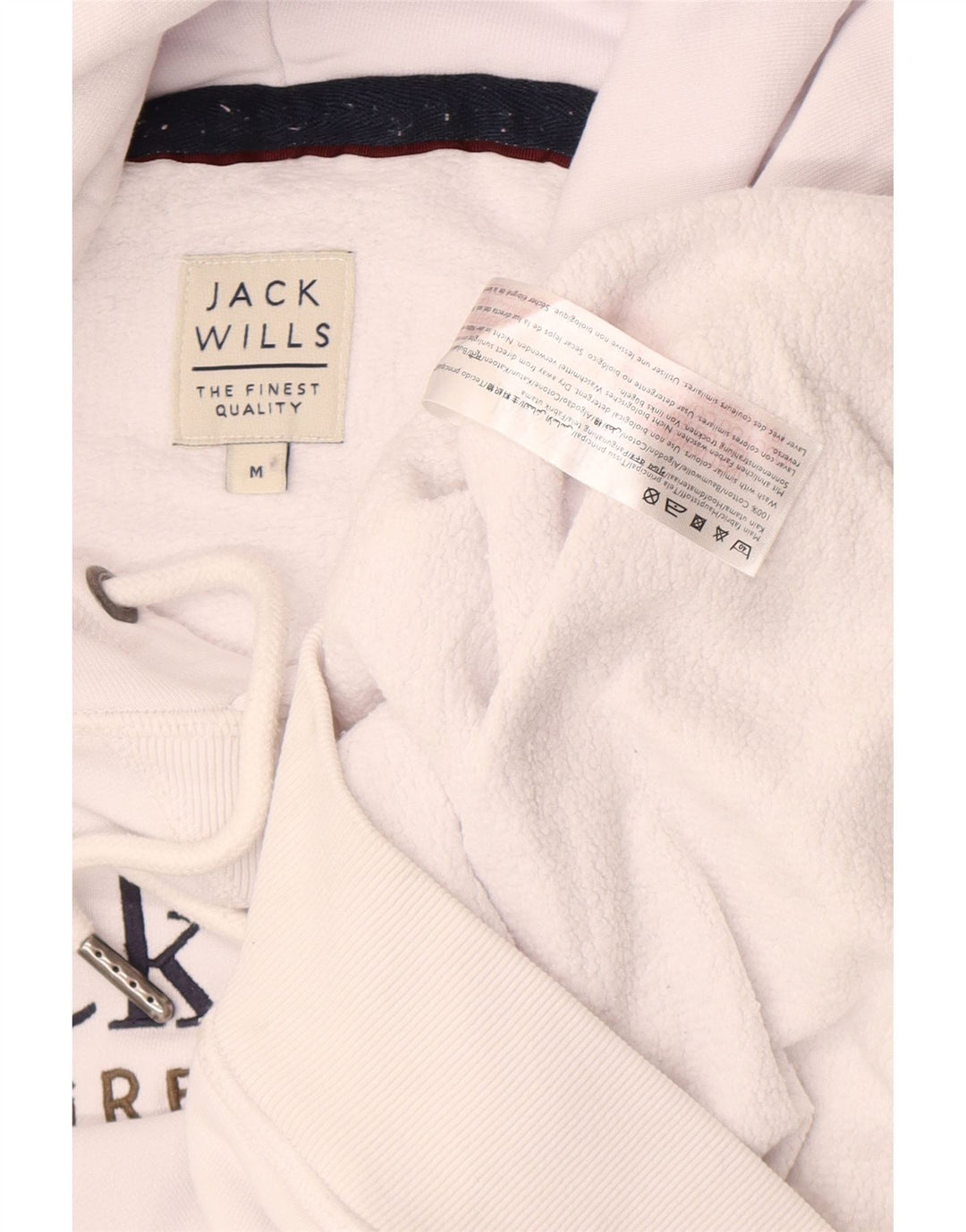 Jack Wills Herren-Kapuzenpullover mit Grafik, mittelweiße Baumwolle