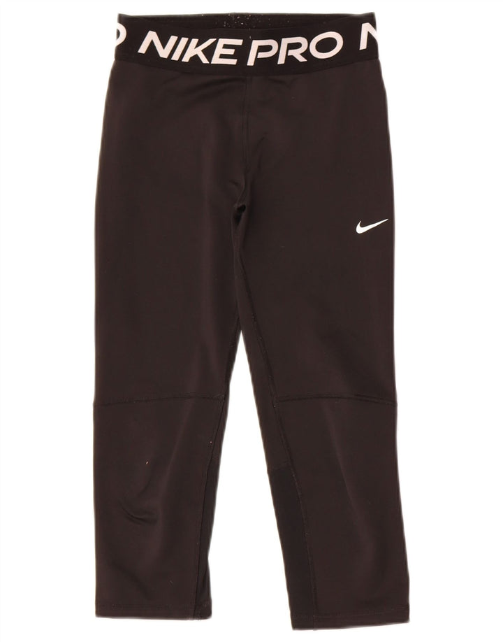 Nike Dri Fit Grafik-Leggings für Mädchen, 12–13 Jahre, Größe L, Schwarz, Polyester