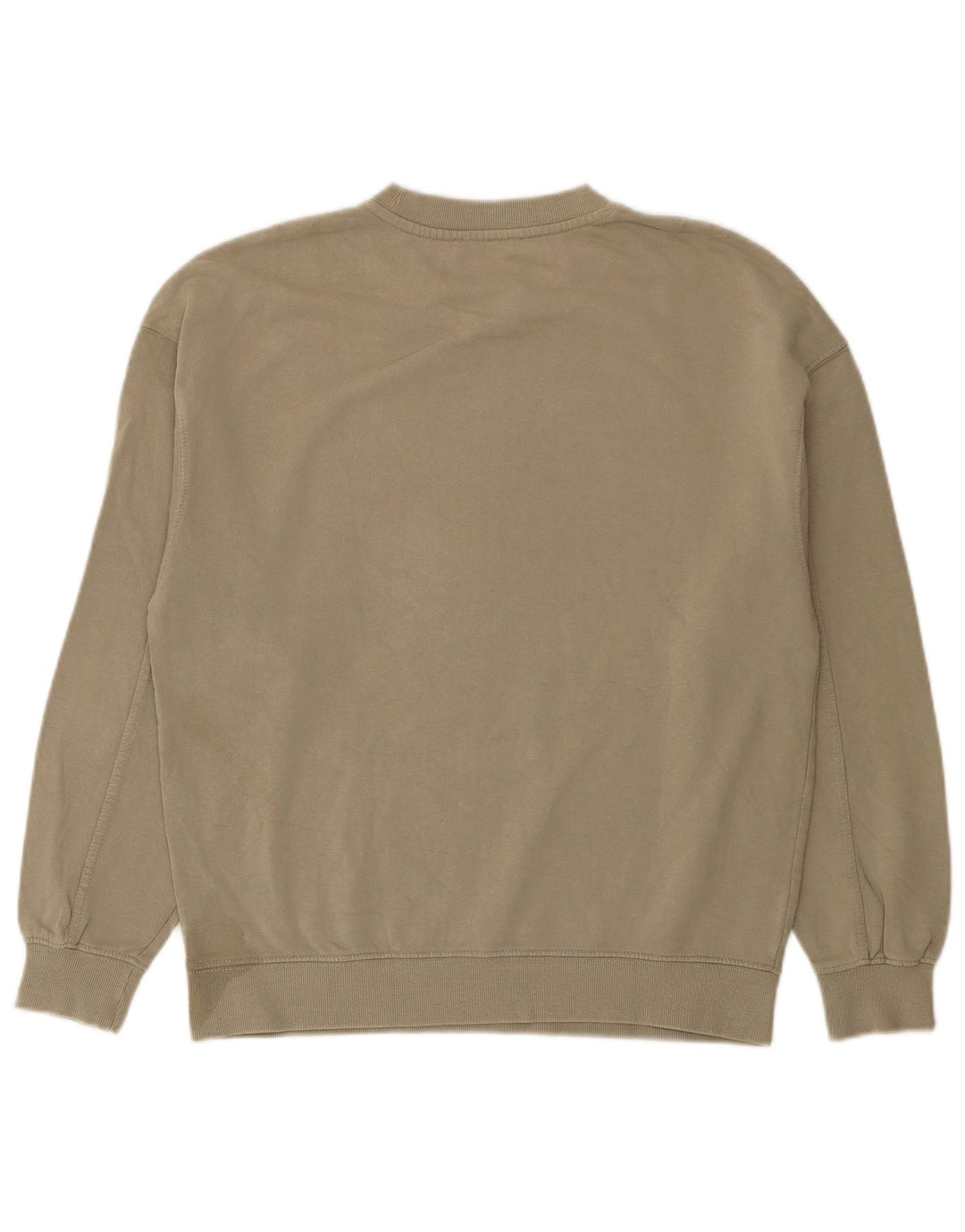 Übergroßer Sweatshirt-Pullover für Damen von Zara, Gr. 10, Größe S, Khaki, Baumwolle