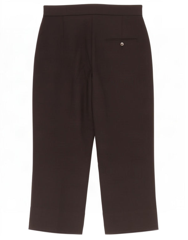 Marks & Spencer Damen Kurz geschnittene Hose UK 10 Small W30 L24 Schwarz
