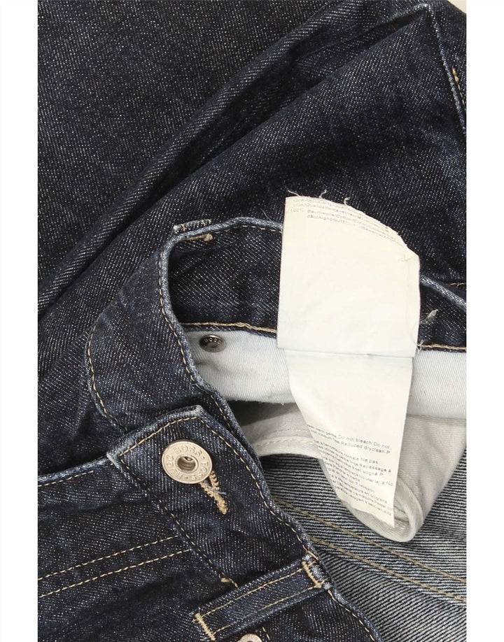 Hugo Boss Herren Straight Jeans W32 L32 Marineblaue Baumwolle