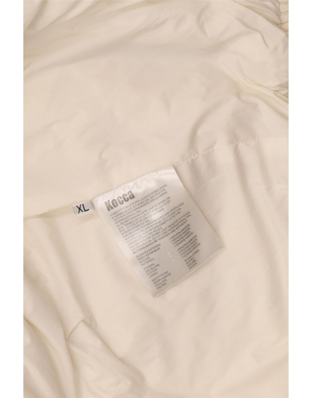 KOCCA Wattierte Damenjacke mit Kapuze, UK 16, XL, Weiß, Polyamid