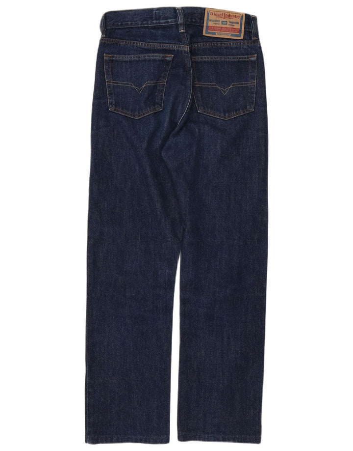 Diesel Herren Straight Jeans W28 L28 Marineblaue Baumwolle