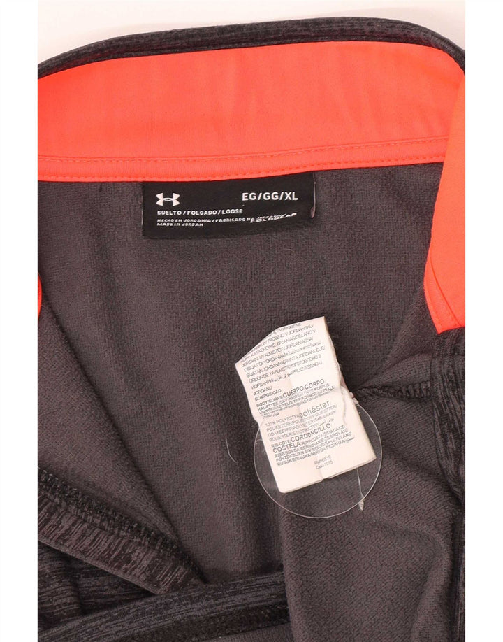 Under Armour Herren Cold Gear Pullover-Trainingsoberteil mit Reißverschluss, XL, Grau meliert