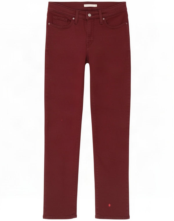 Levi's Damen 314 Shaping Straight Jeans UK 10 Small W27 L30 Burgund