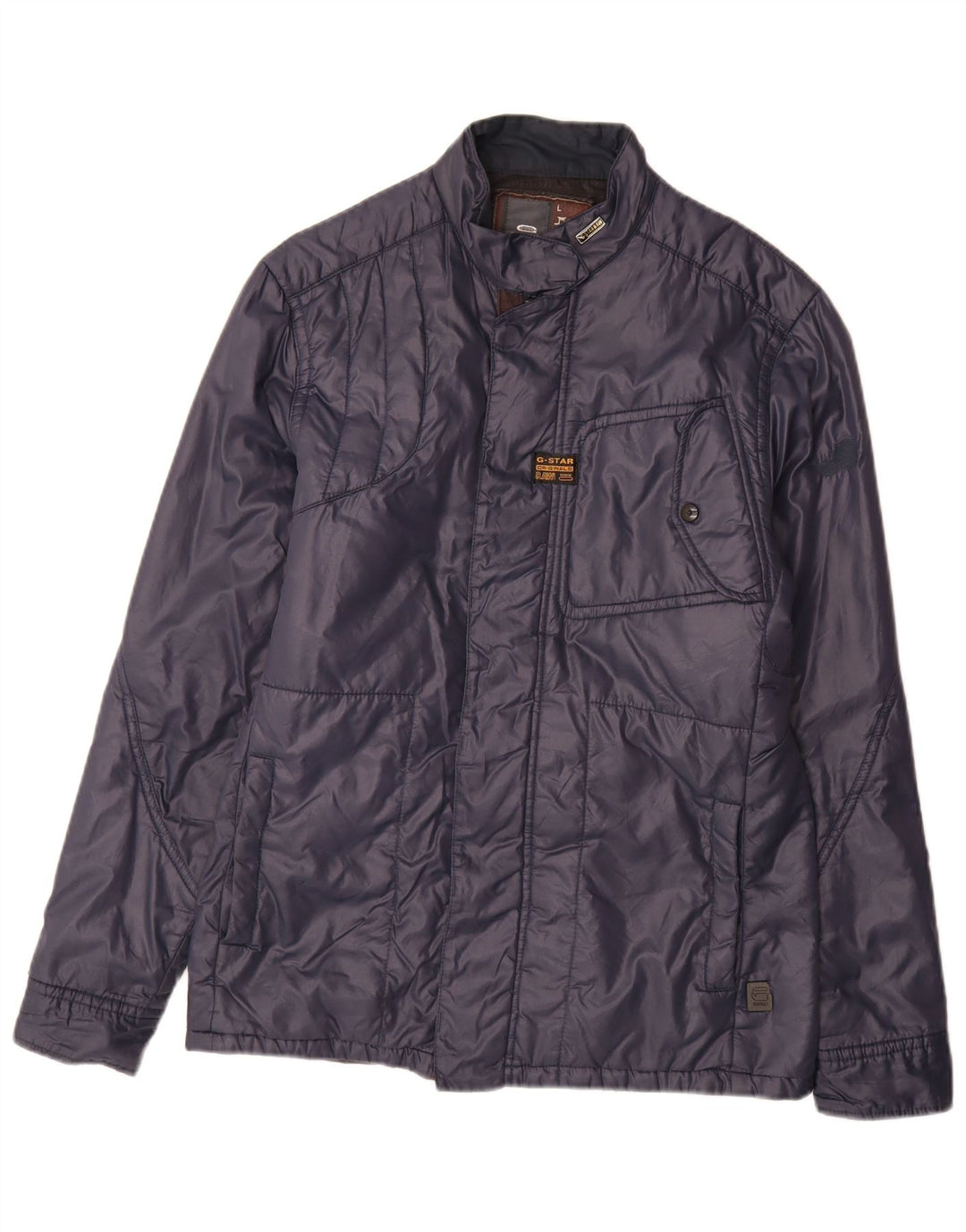 G-Star Herren Wattierte Jacke UK 40 Large Marineblau Polyamid