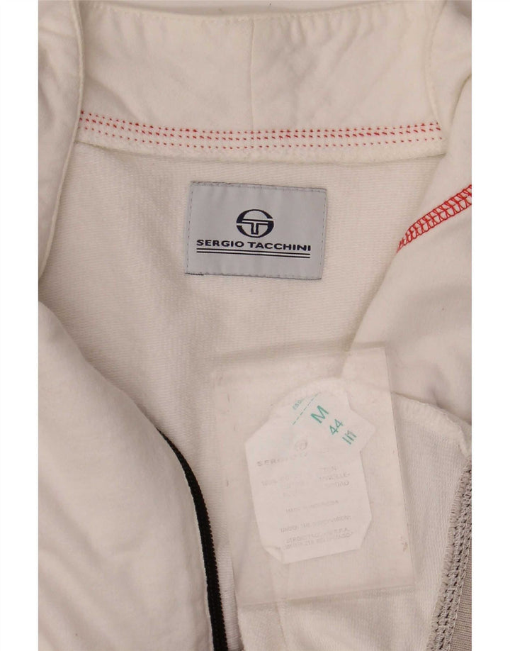 Sergio Tacchini Damen-Trainingsanzug-Oberteiljacke IT 44 Mittelweiß Farbblock